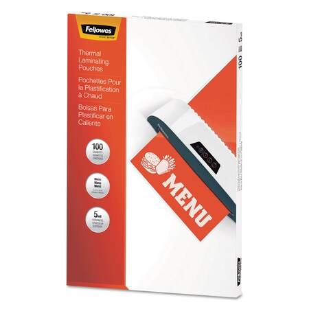Fellowes Thermal Laminating Pouches, 5 mil, 11.5" x 17.5", Matte Clear, PK100 5746001